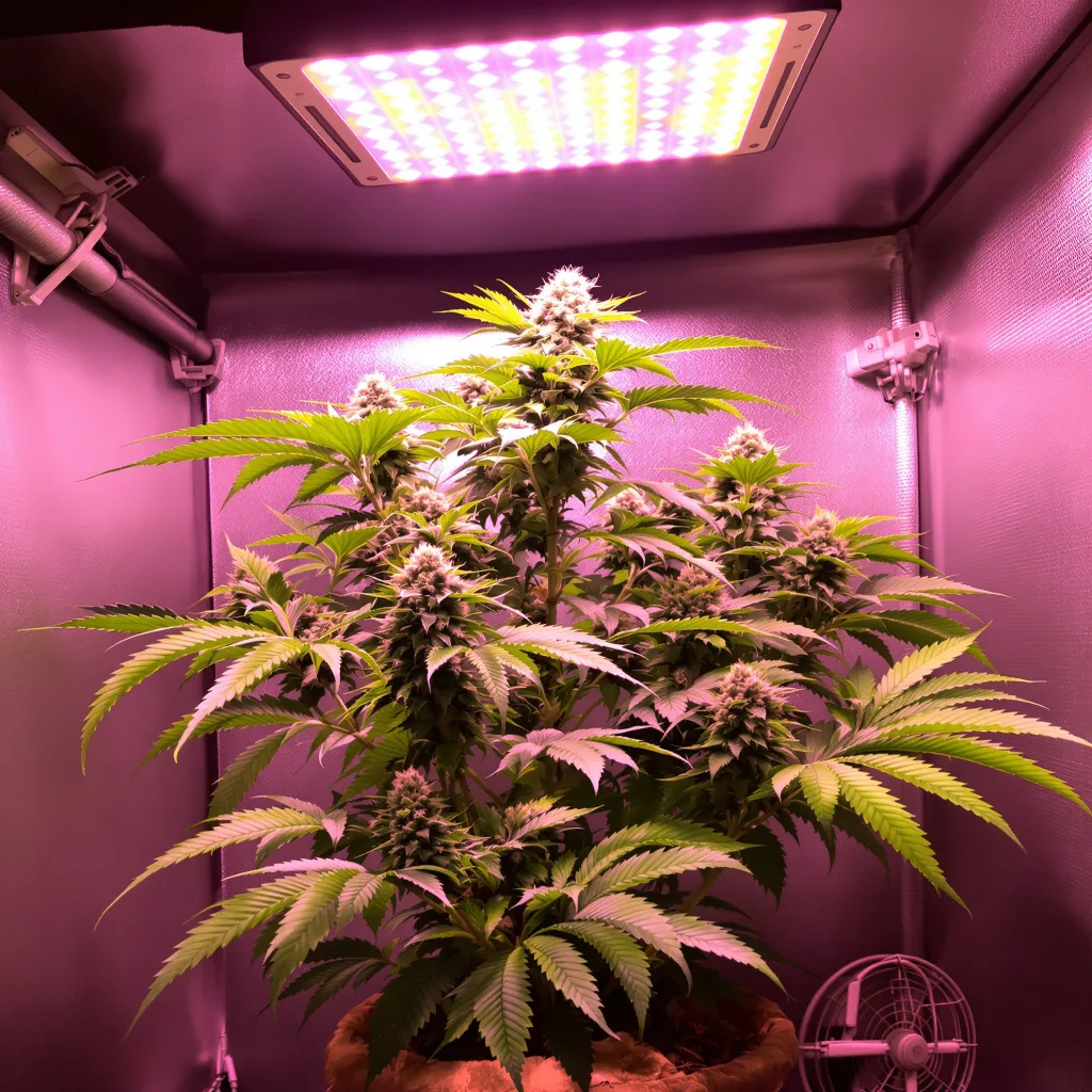 3X Crazy 82% Indica / 18% Sativa — Blüte mit sichtbaren Trichomen