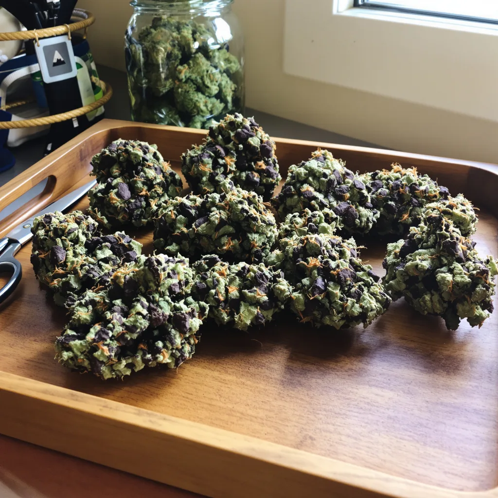 5th Element 79% Indica / 21% Sativa — Blüte mit sichtbaren Trichomen