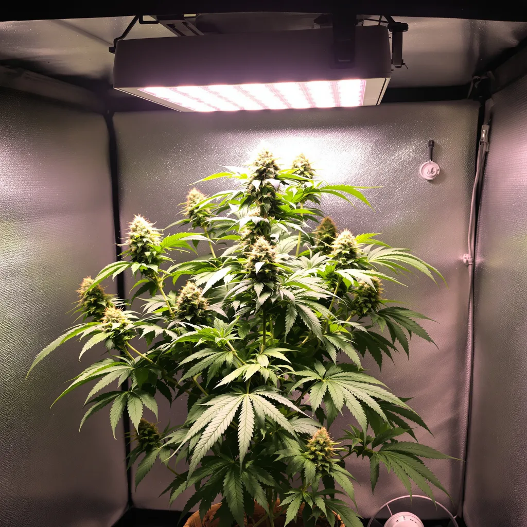 5th Element 79% Indica / 21% Sativa — Blüte mit sichtbaren Trichomen