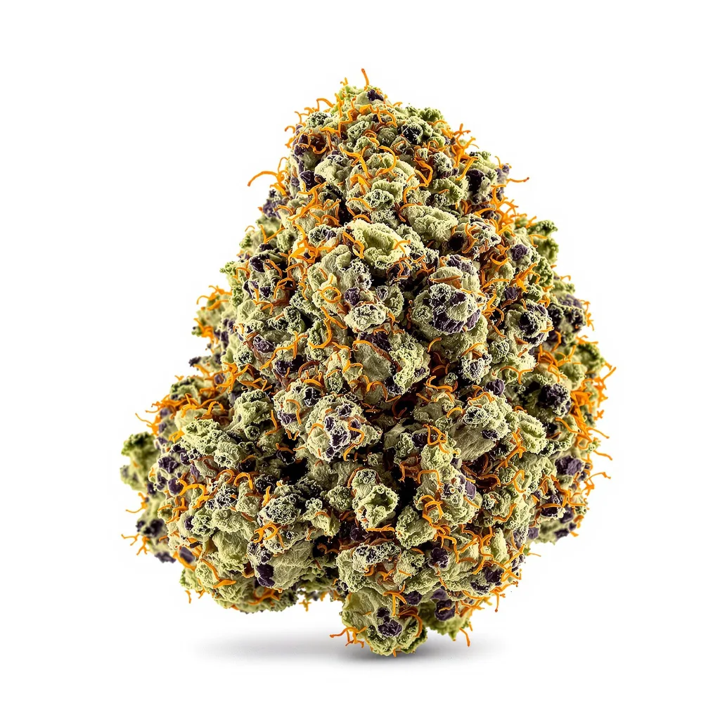 5th Element 79% Indica / 21% Sativa — Blüte mit sichtbaren Trichomen