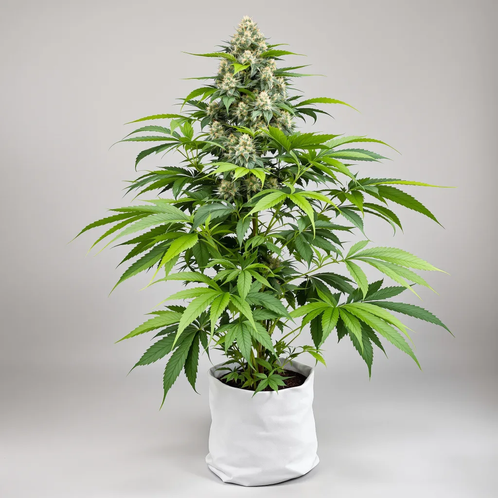 Abusive OG Cannabisblüte Nahaufnahme mit dichte violett getönte Kelche