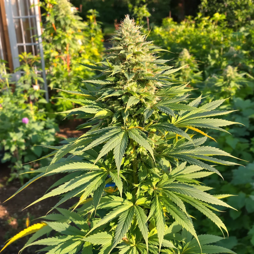 Ace Killer OG 66% Indica / 34% Sativa — Blüte mit sichtbaren Trichomen