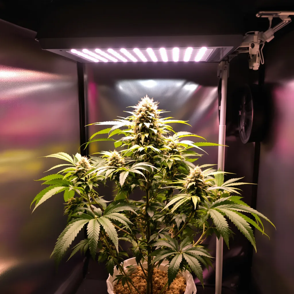 Ace of Spades 66% Indica / 34% Sativa — Blüte mit sichtbaren Trichomen