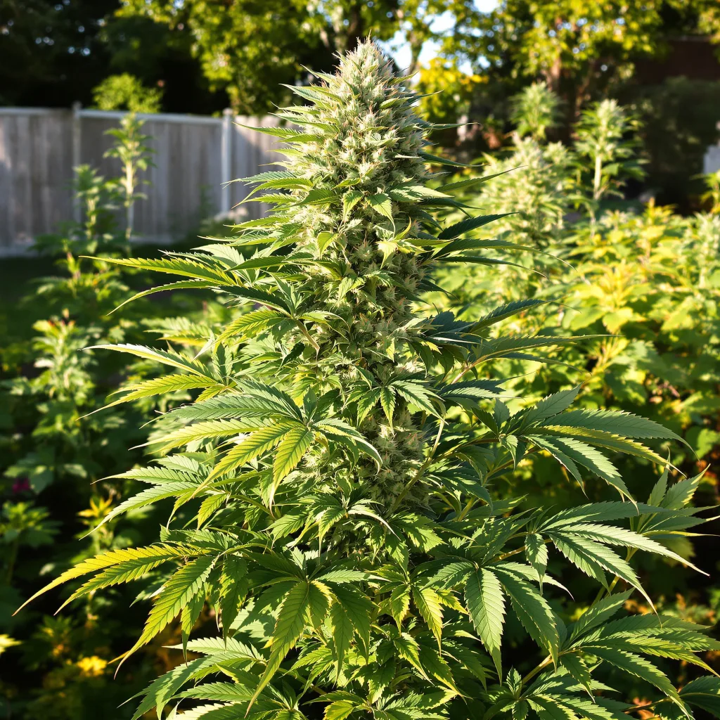 Afcrack 59% Indica / 41% Sativa — Blüte mit sichtbaren Trichomen