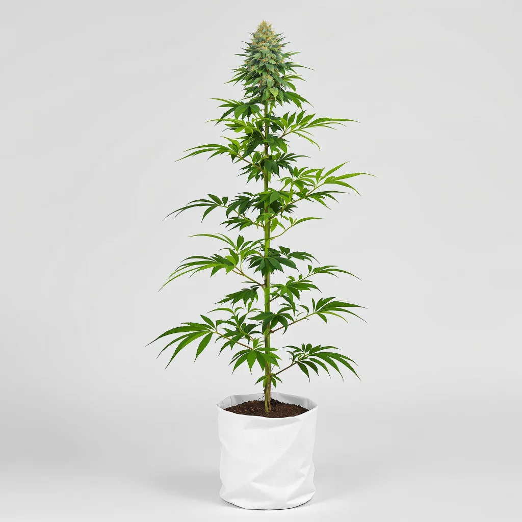 Afghan Big Bud Cannabisblüte Nahaufnahme mit ausgewogene Blütenstruktur mit eisigen Trichomen