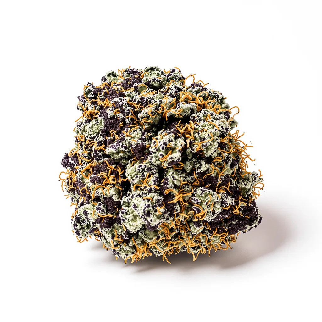 Afpak 74% Indica / 26% Sativa — Blüte mit sichtbaren Trichomen