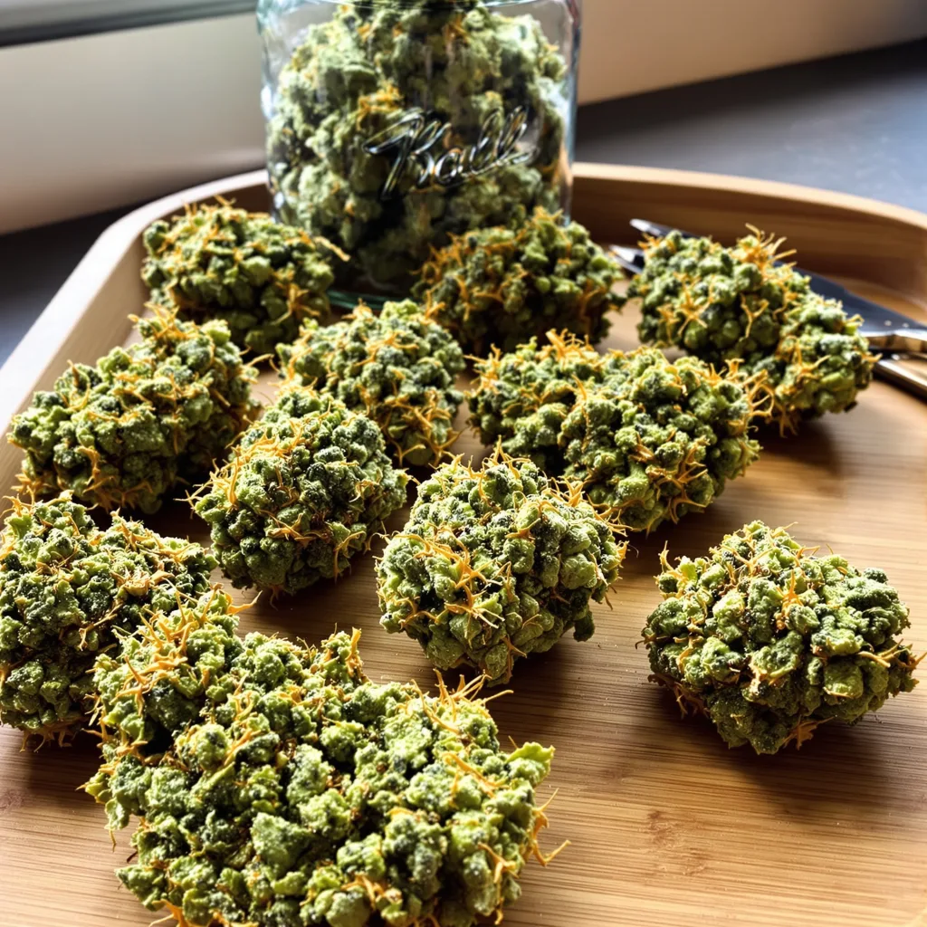 AK 6% Indica / 94% Sativa — Blüte mit sichtbaren Trichomen