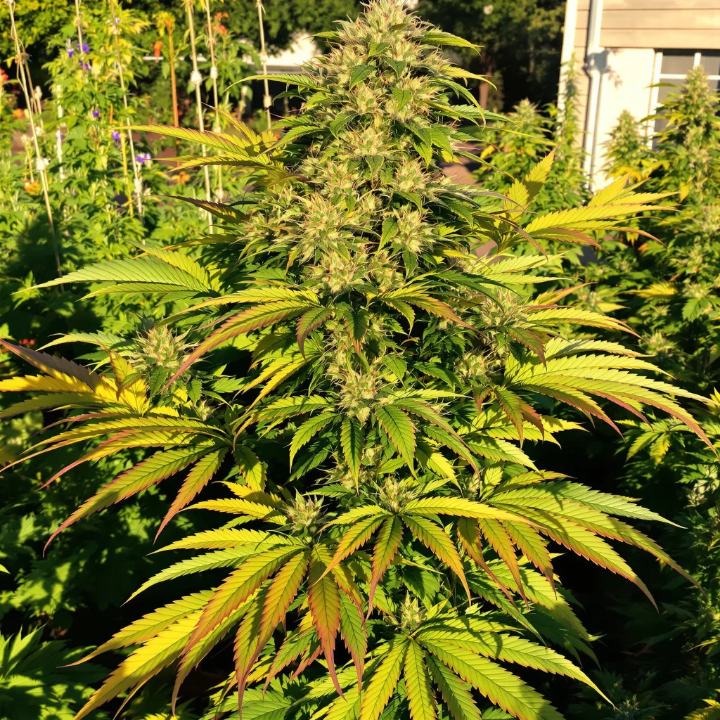 Alien Bubba 79% Indica / 21% Sativa — Blüte mit sichtbaren Trichomen