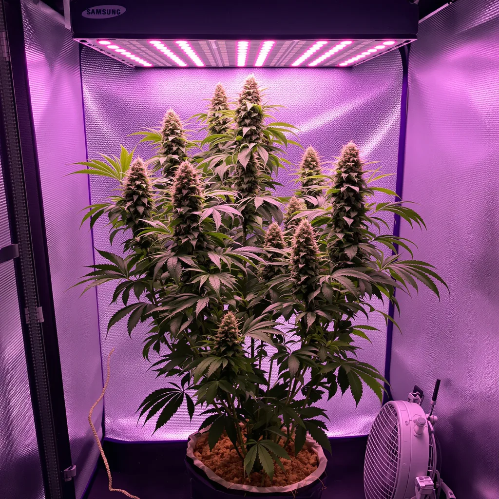 Alien Mints 88% Indica / 12% Sativa — Blüte mit sichtbaren Trichomen