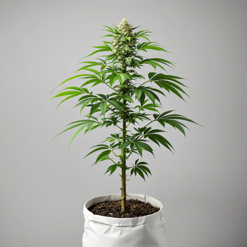 Alien Technology Cannabisblüte Nahaufnahme mit dichte violett getönte Kelche