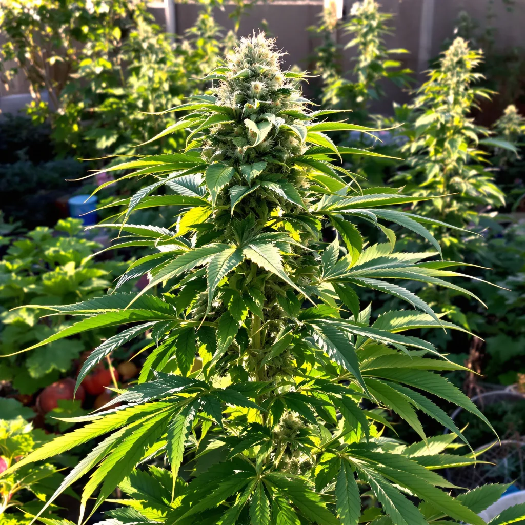 Alien Technology 79% Indica / 21% Sativa — Blüte mit sichtbaren Trichomen