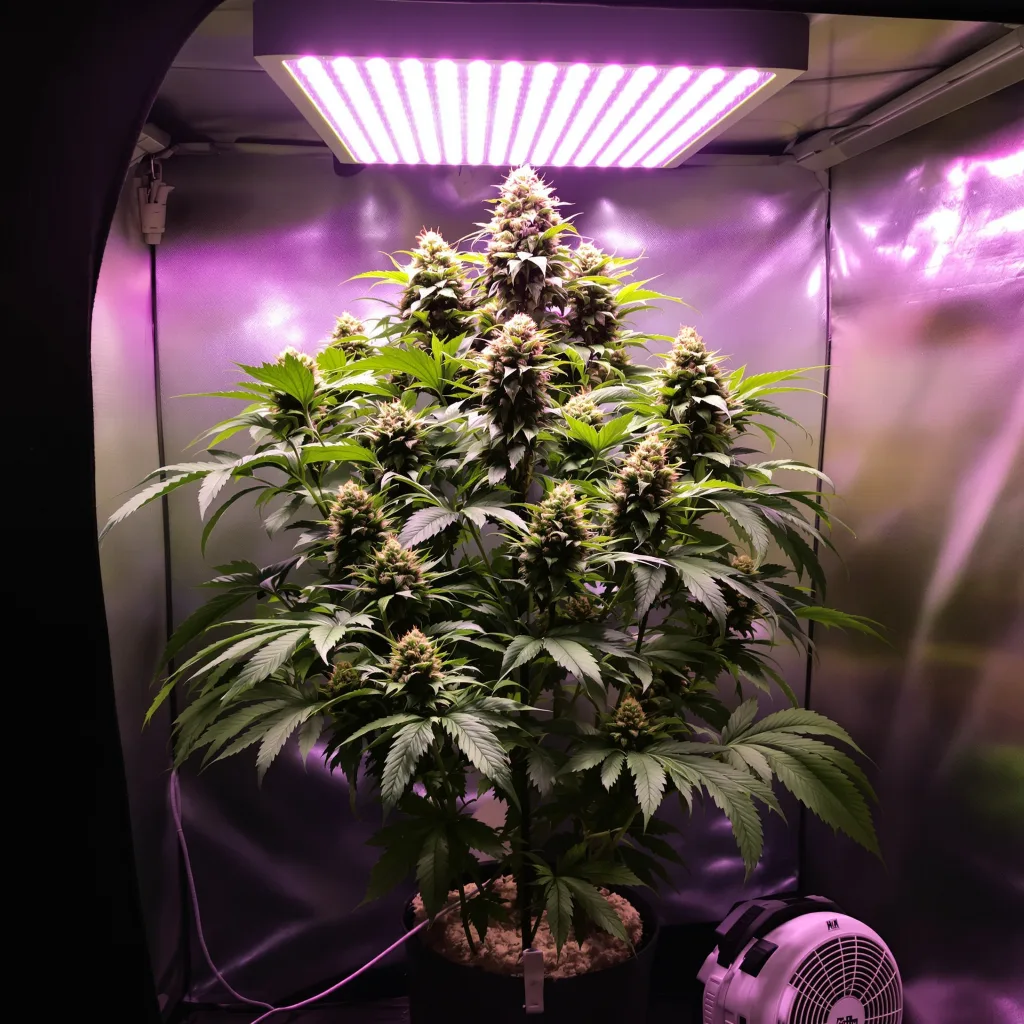 Aliens On Moonshine 85% Indica / 15% Sativa — Blüte mit sichtbaren Trichomen