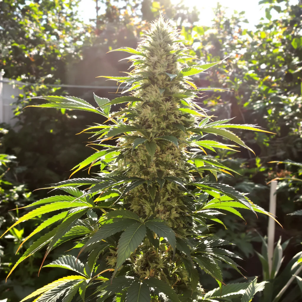 Aliens On Moonshine 85% Indica / 15% Sativa — Blüte mit sichtbaren Trichomen