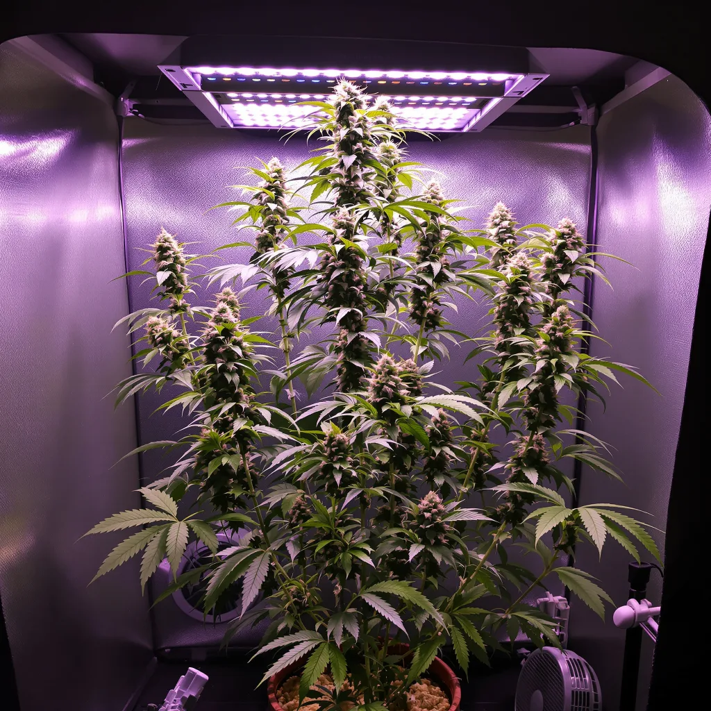 Allen Wrench 20% Indica / 80% Sativa — Blüte mit sichtbaren Trichomen