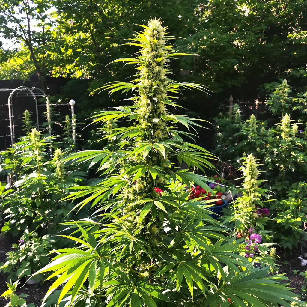 Allen Wrench 20% Indica / 80% Sativa — Blüte mit sichtbaren Trichomen