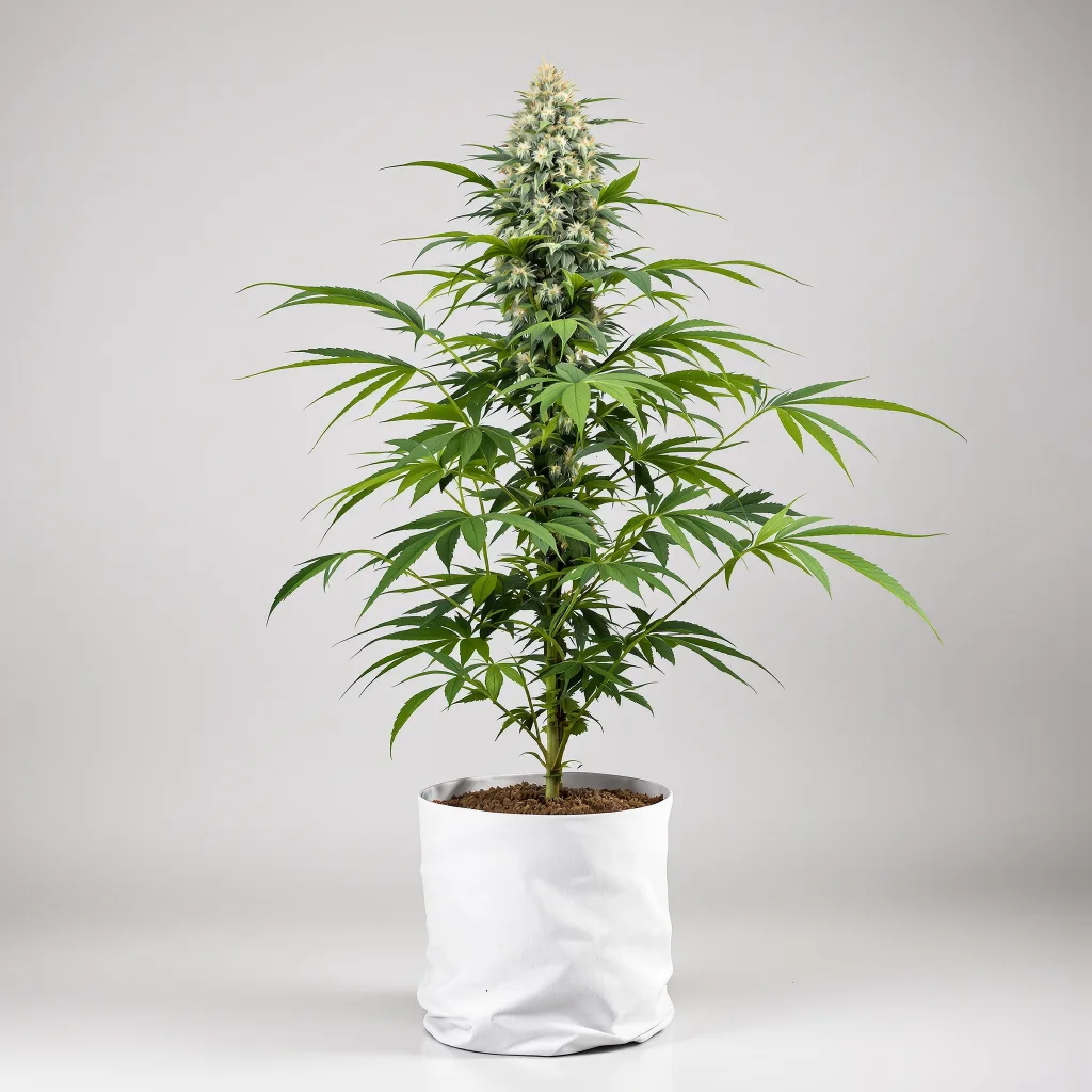 American Kush Cannabisblüte Nahaufnahme mit dichte violett getönte Kelche