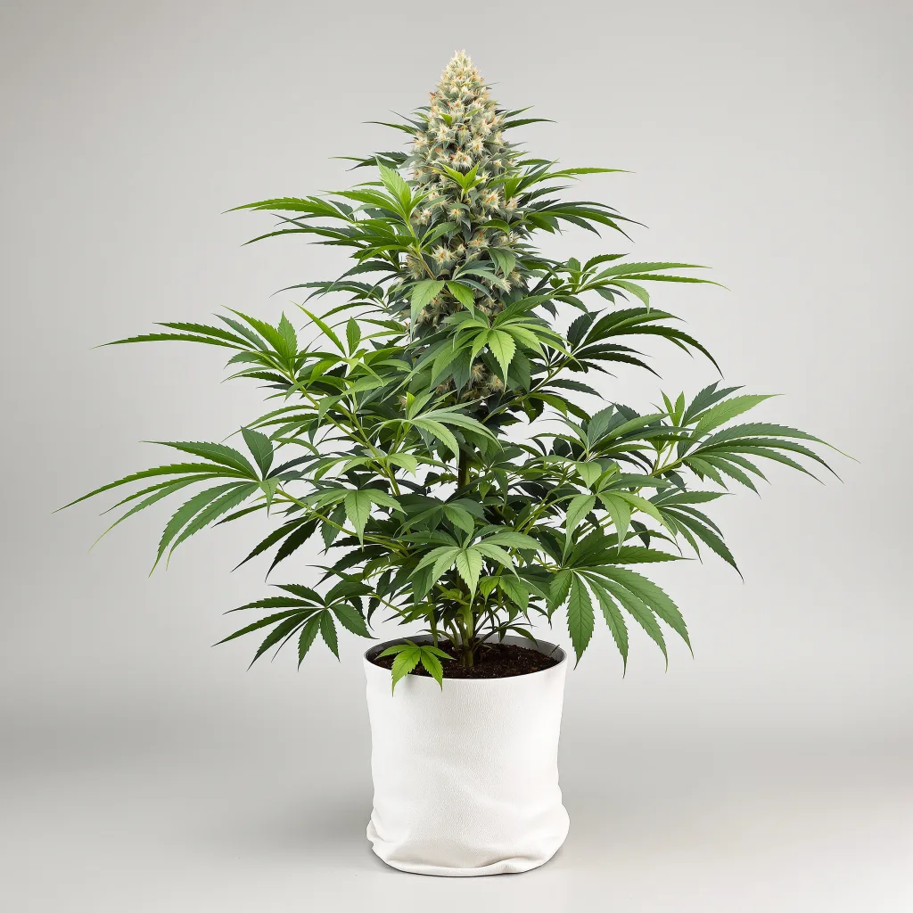 Ancient OG Cannabisblüte Nahaufnahme mit dichte violett getönte Kelche