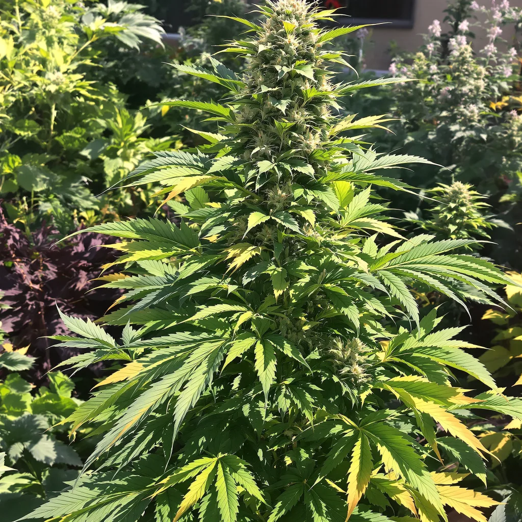 Angel OG 89% Indica / 11% Sativa — Blüte mit sichtbaren Trichomen