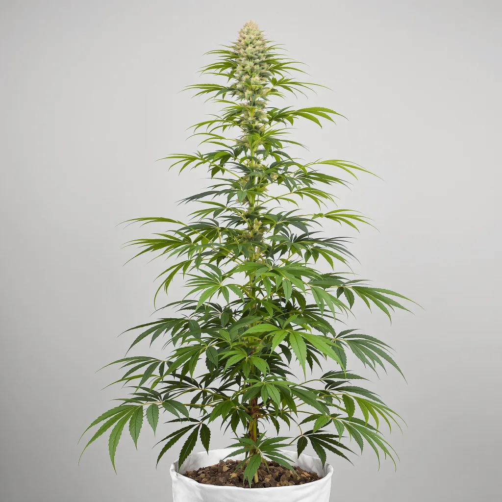 Apollo 13 Cannabisblüte Nahaufnahme mit luftige limonengrüne Struktur