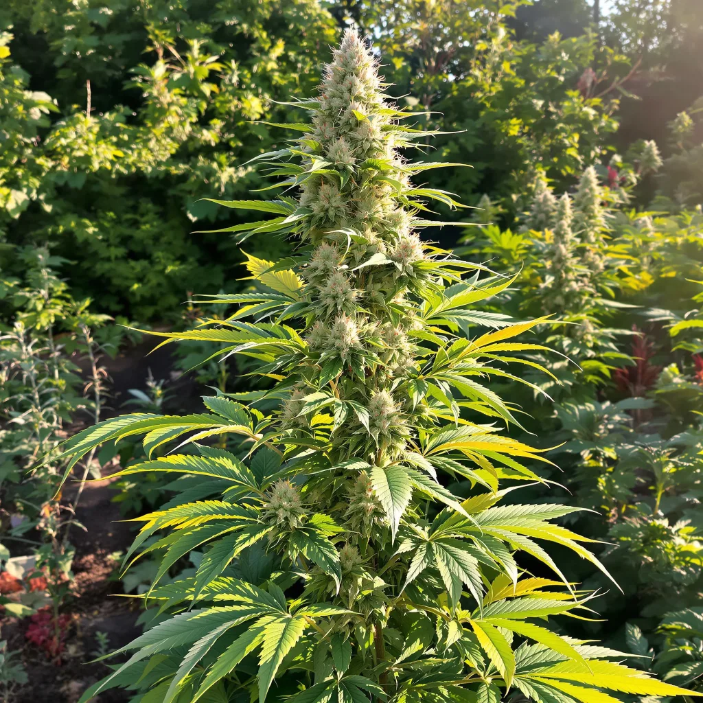 Apple Betty 38% Indica / 62% Sativa — Blüte mit sichtbaren Trichomen