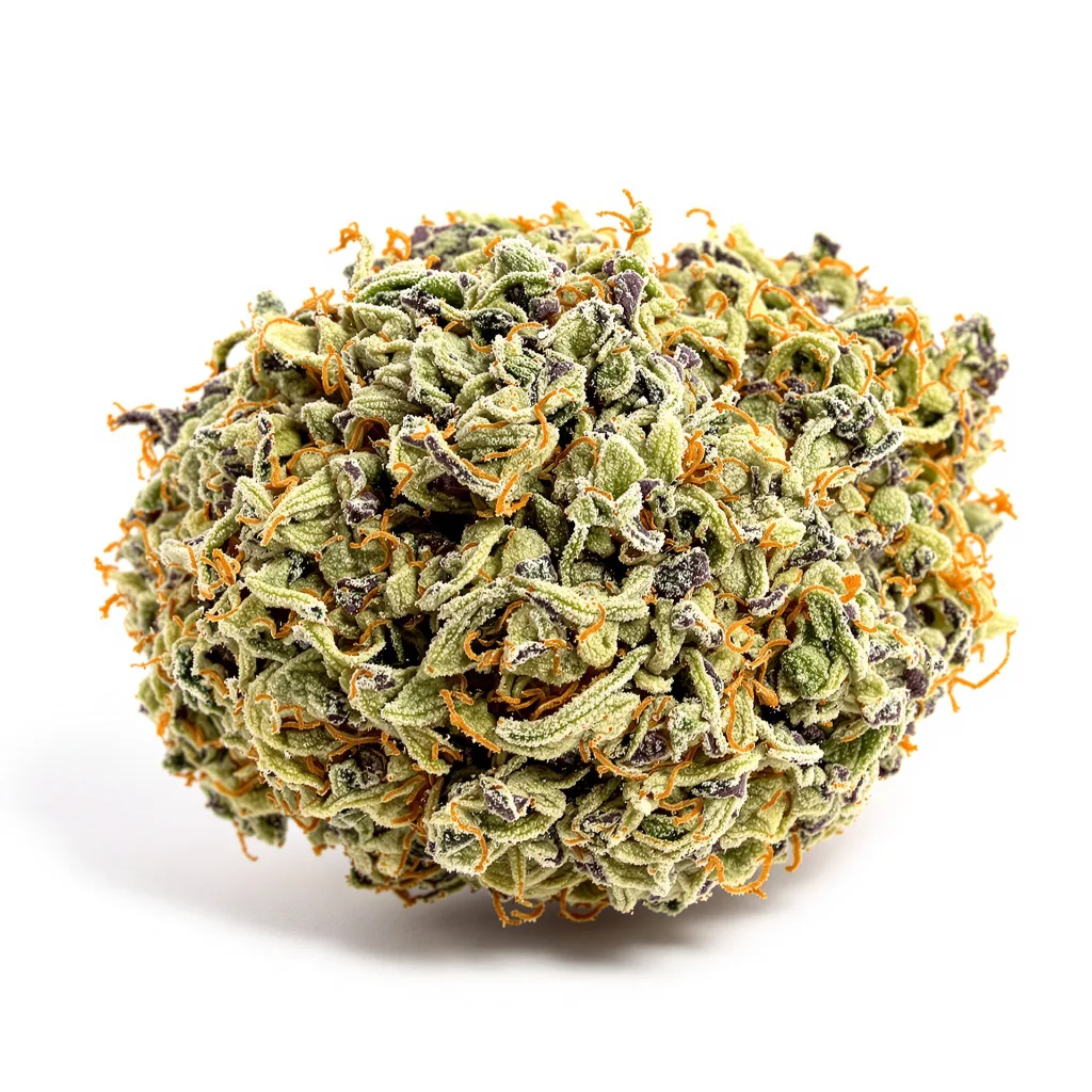 Apple Betty 38% Indica / 62% Sativa — Blüte mit sichtbaren Trichomen