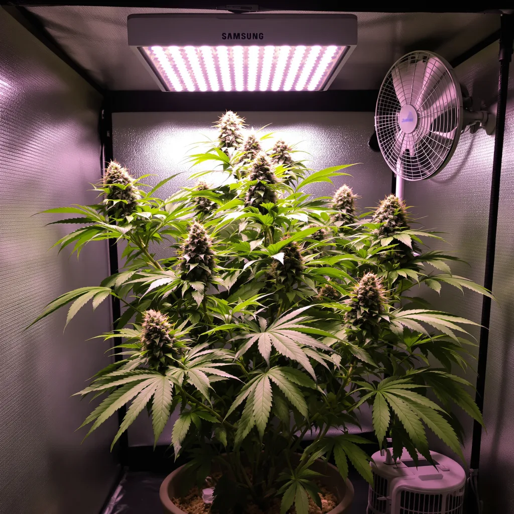 Appleberry 89% Indica / 11% Sativa — Blüte mit sichtbaren Trichomen