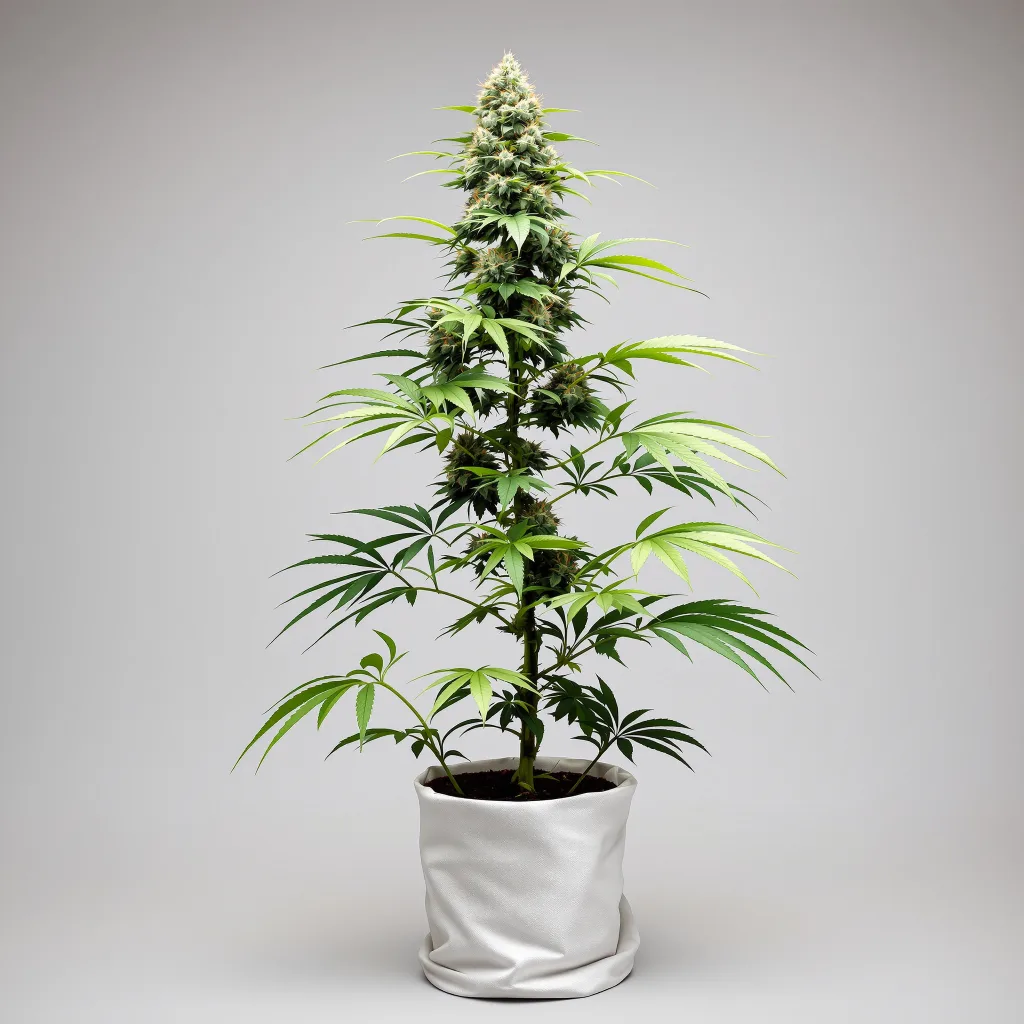 Atomic Northern Lights Cannabisblüte Nahaufnahme mit dichte waldgrüne Nugs