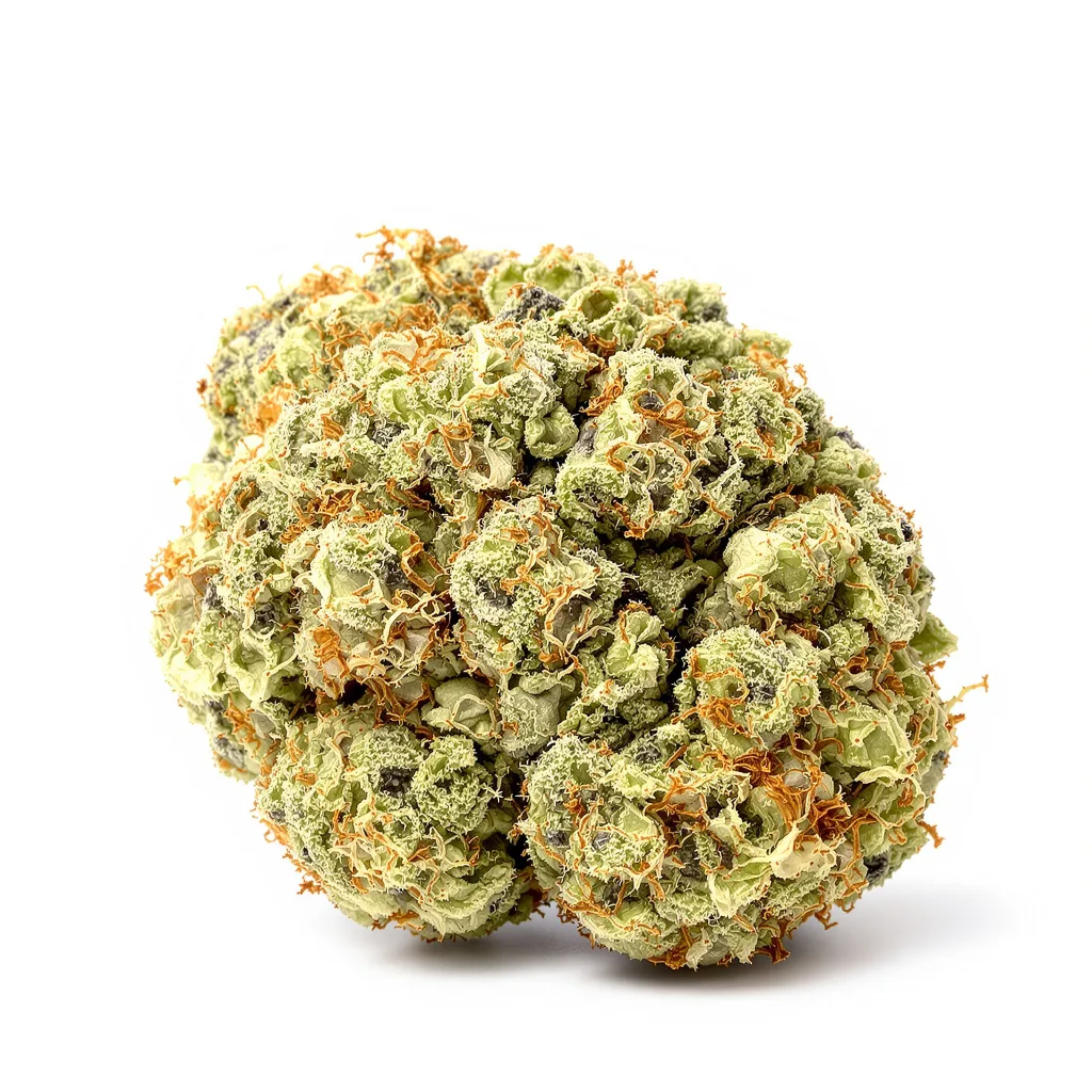 Avidekel CBD 80% Indica / 20% Sativa — Blüte mit sichtbaren Trichomen
