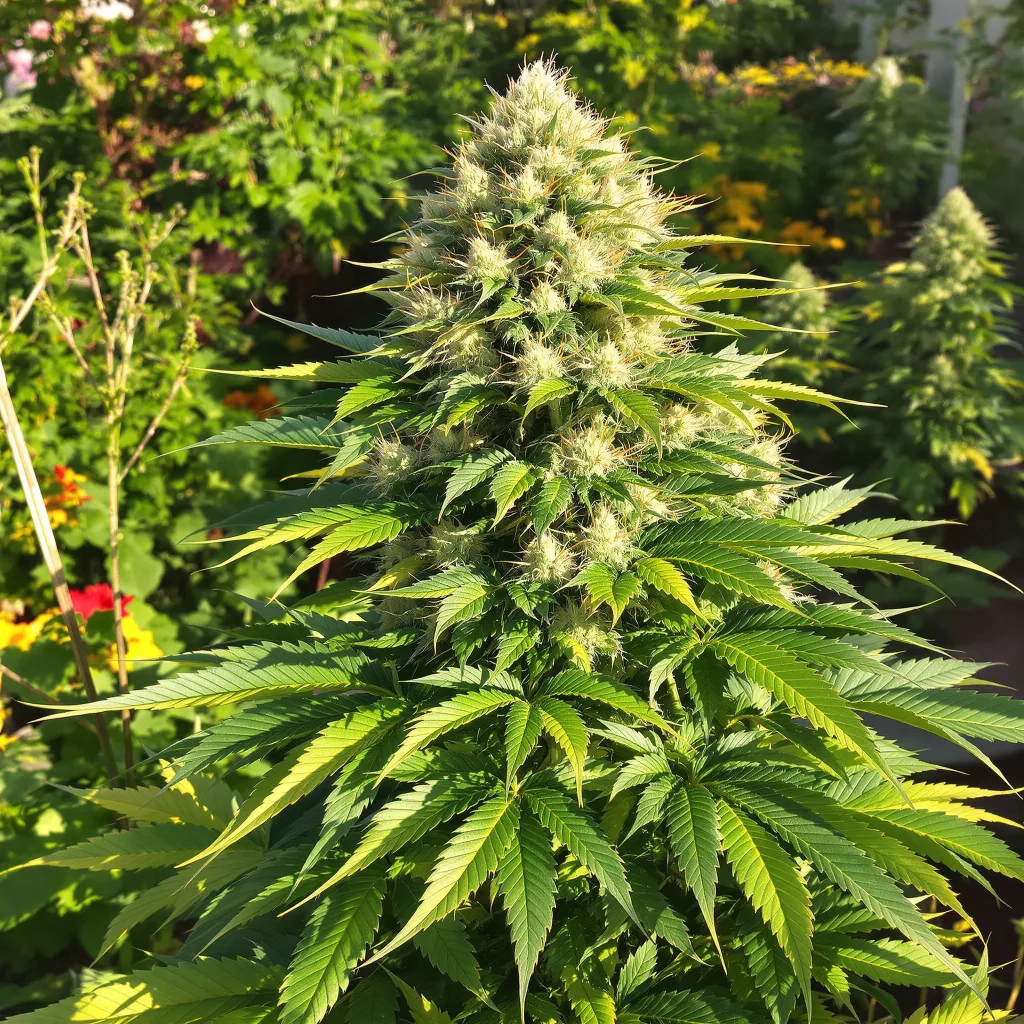 Badazz Rolex 77% Indica / 23% Sativa — Blüte mit sichtbaren Trichomen