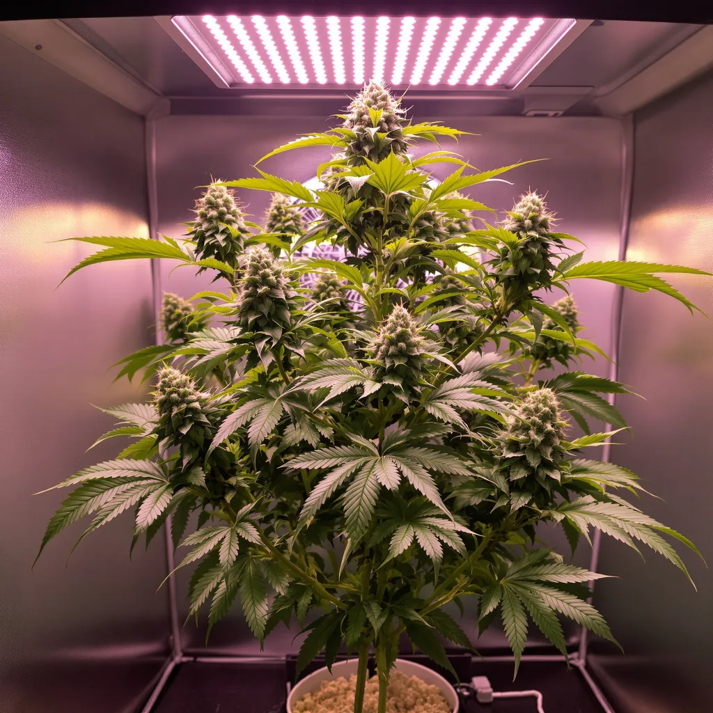Banana Candy 67% Indica / 33% Sativa — Blüte mit sichtbaren Trichomen