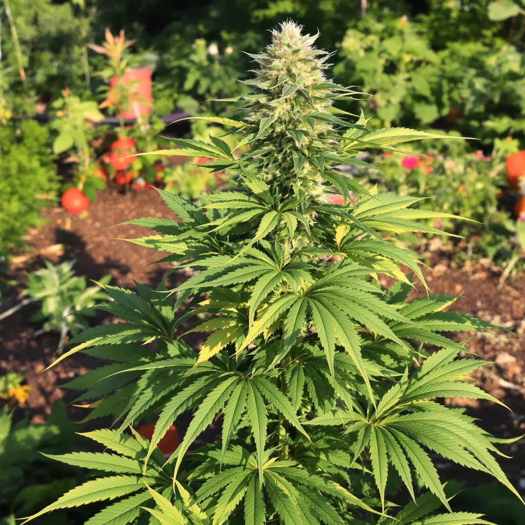 Banana Candy 67% Indica / 33% Sativa — Blüte mit sichtbaren Trichomen