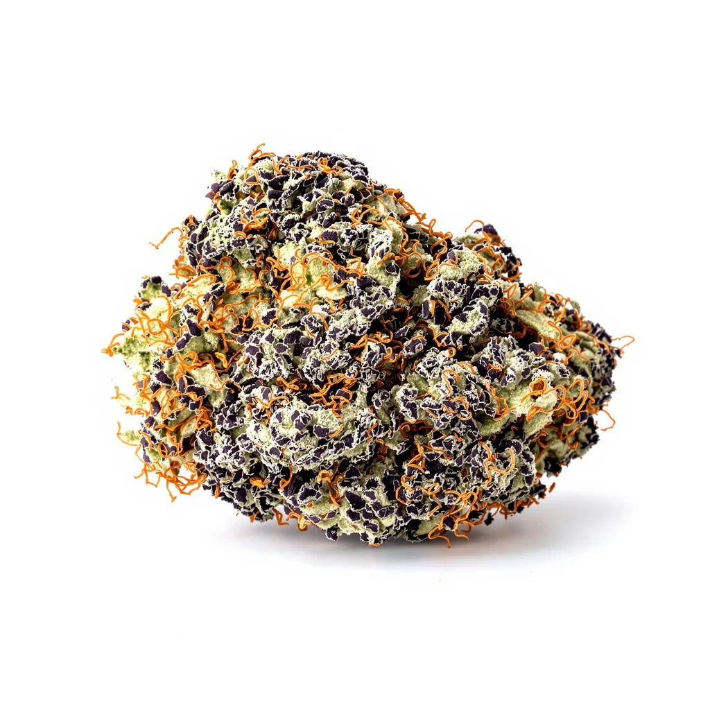 Banana Candy 67% Indica / 33% Sativa — Blüte mit sichtbaren Trichomen