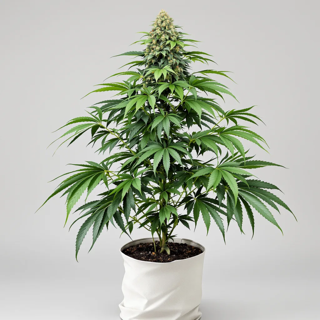 Banana Cream OG Cannabisblüte Nahaufnahme mit dichte violett getönte Kelche