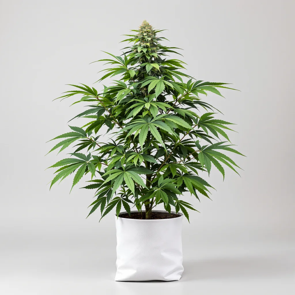 Banana OG Cannabisblüte Nahaufnahme mit dichte violett getönte Kelche