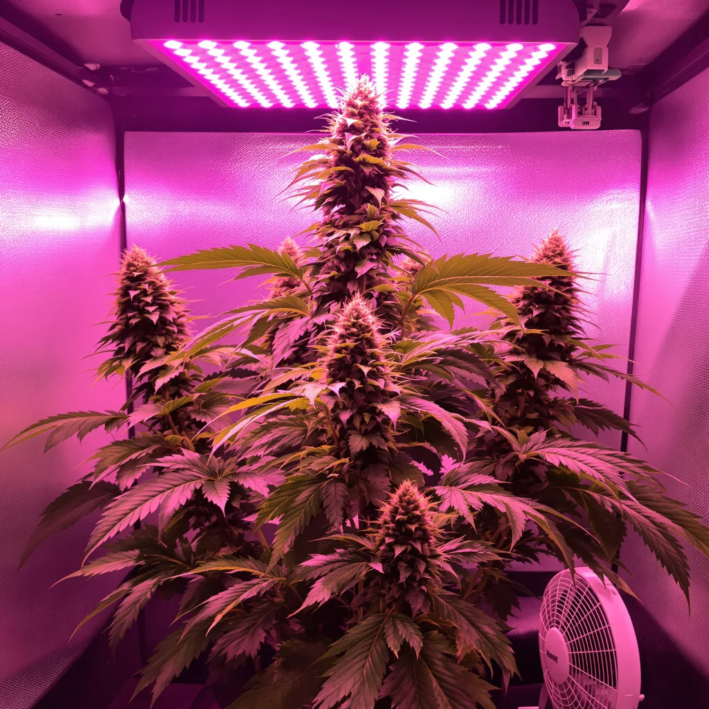 Barbara Bud 69% Indica / 31% Sativa — Blüte mit sichtbaren Trichomen