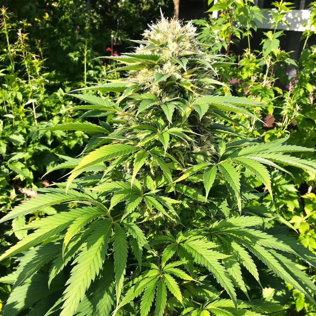 Barbara Bud 69% Indica / 31% Sativa — Blüte mit sichtbaren Trichomen