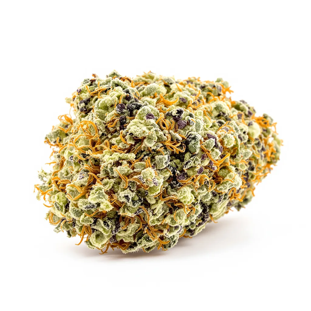Biddy Early 63% Indica / 37% Sativa — Blüte mit sichtbaren Trichomen