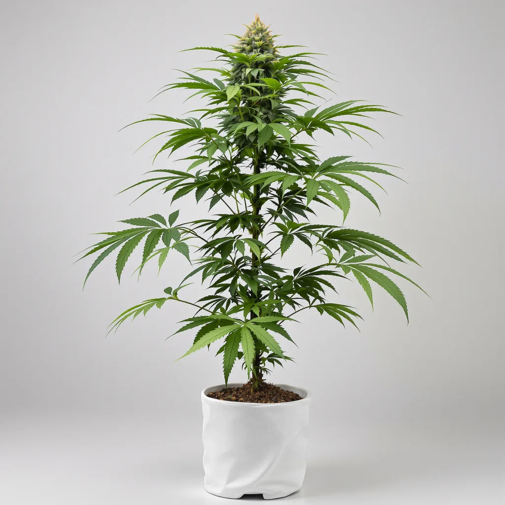 Big Cheese Cannabisblüte Nahaufnahme mit dichte violett getönte Kelche