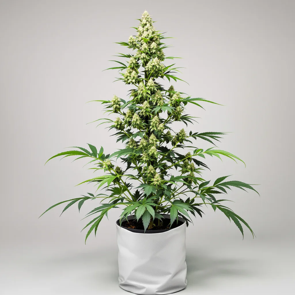 Bio Diesel Cannabisblüte Nahaufnahme mit ausgewogene Blütenstruktur mit eisigen Trichomen