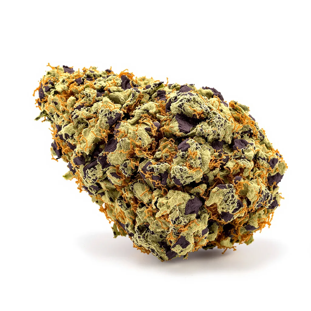Black Cherry Punch 85% Indica / 15% Sativa — Blüte mit sichtbaren Trichomen