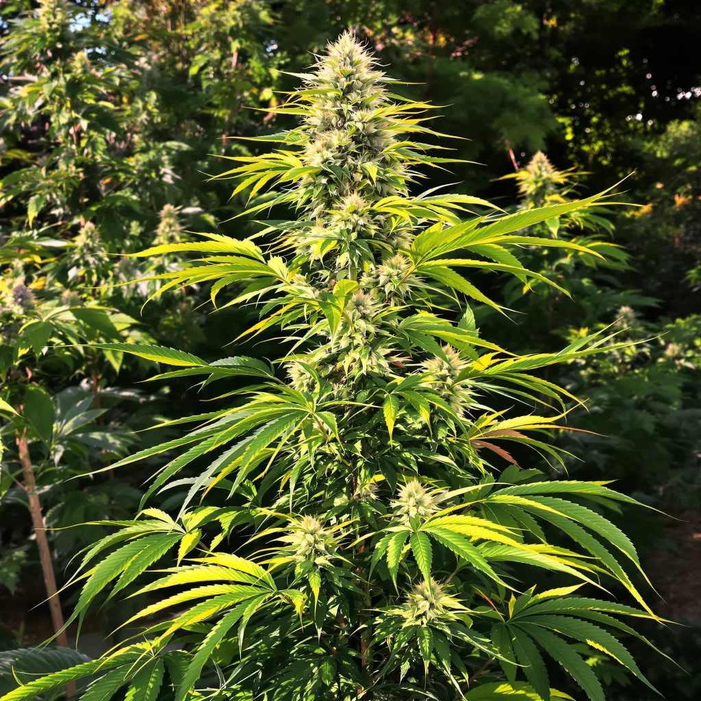Black Cherry Soda 20% Indica / 80% Sativa — Blüte mit sichtbaren Trichomen