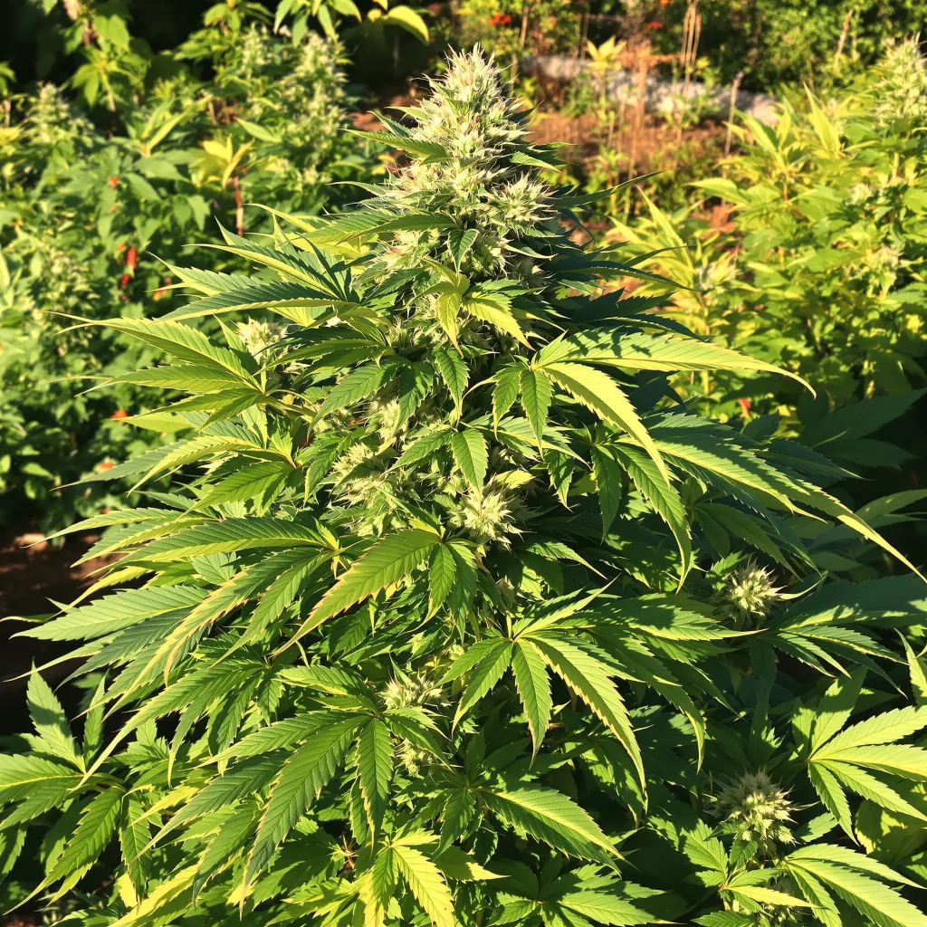 Black Tuna 74% Indica / 26% Sativa — Blüte mit sichtbaren Trichomen