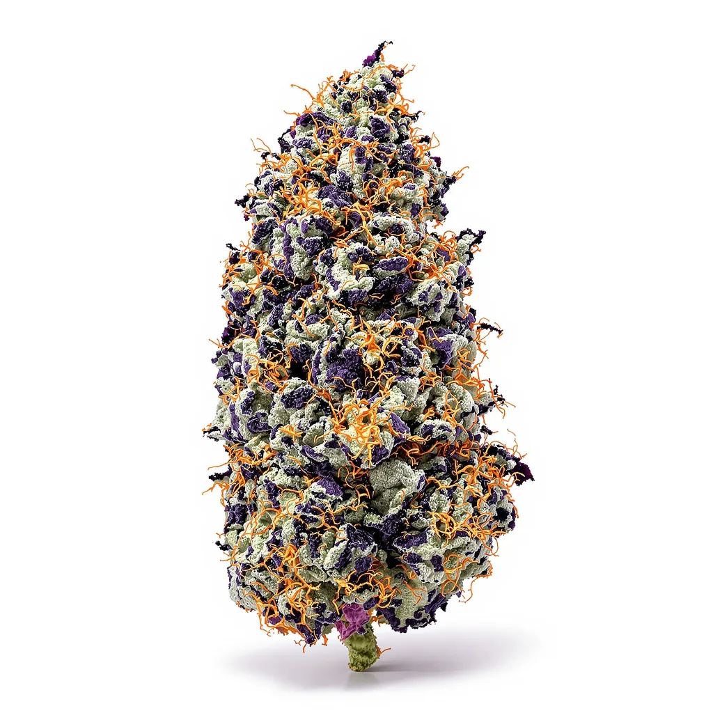 Black Tuna 74% Indica / 26% Sativa — Blüte mit sichtbaren Trichomen