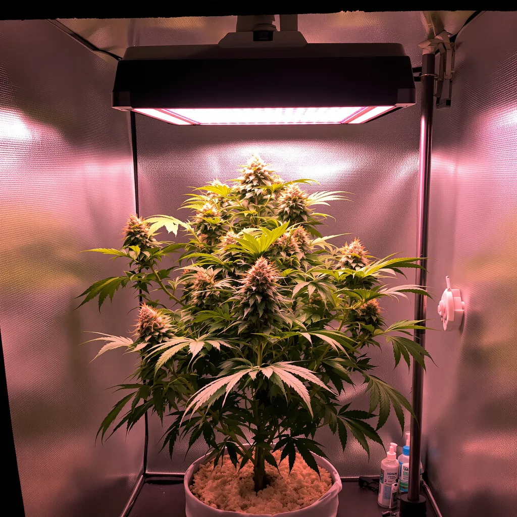 Blackberry Bubble 86% Indica / 14% Sativa — Blüte mit sichtbaren Trichomen