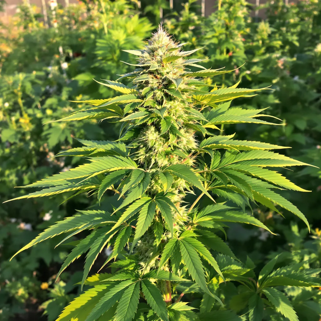 Blackberry Hashplant 76% Indica / 24% Sativa — Blüte mit sichtbaren Trichomen