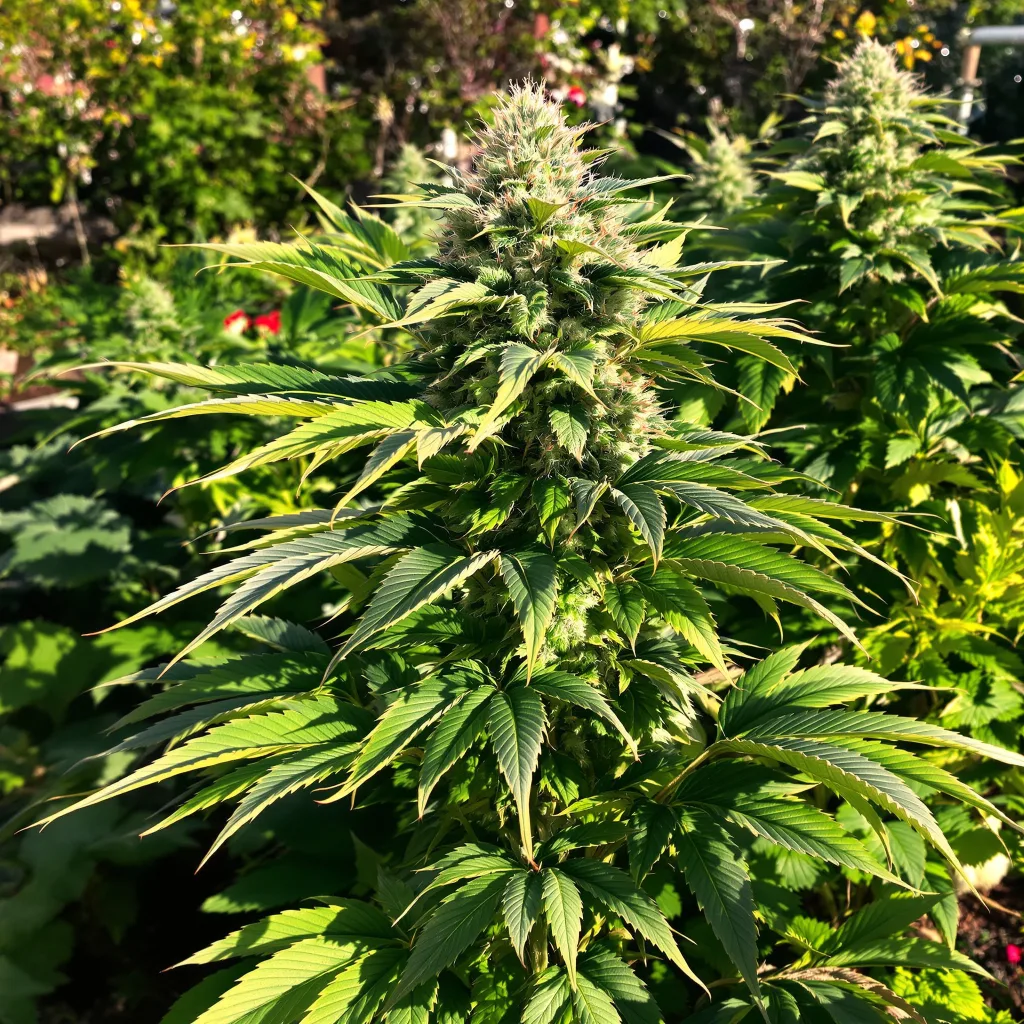 Blackberry Kush 80% Indica / 20% Sativa — Blüte mit sichtbaren Trichomen