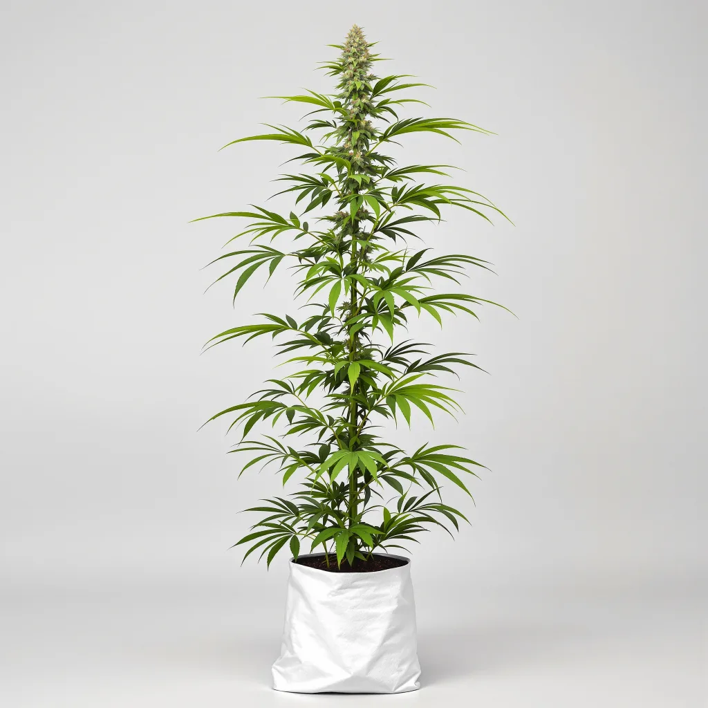 Blob OG Cannabisblüte Nahaufnahme mit luftige limonengrüne Struktur