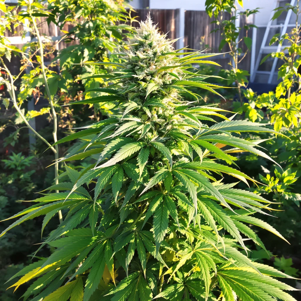 Bloos Kloos 83% Indica / 17% Sativa — Blüte mit sichtbaren Trichomen