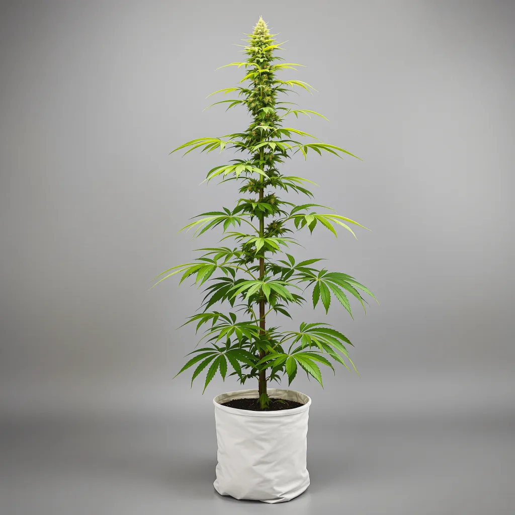 Blue Amnesia Cannabisblüte Nahaufnahme mit luftige limonengrüne Struktur