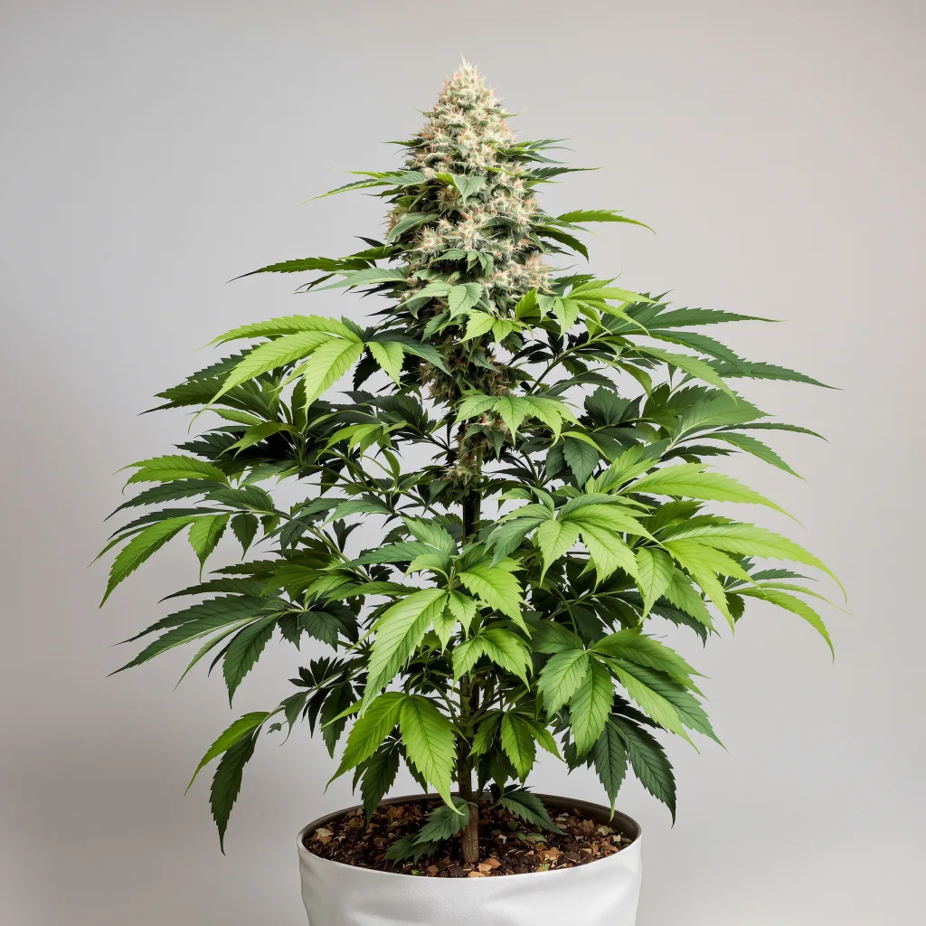 Blue Buddha Cannabisblüte Nahaufnahme mit dichte violett getönte Kelche